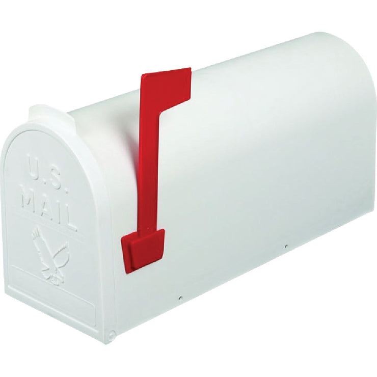 Parsons Medium White Plastic Post Mount Mailbox