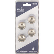 KasaWare 1-1/8 In. Diameter Satin Nickel Cabinet Knob (4-Pack)