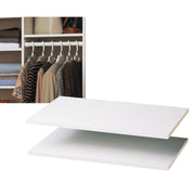 Easy Track 2 Ft. W. x 14 In. D. Laminated Closet Shelf, White (2-Pack)