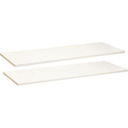 Easy Track 3 Ft. W. x 14 In. D. Laminated Closet Shelf, White (2-Pack)