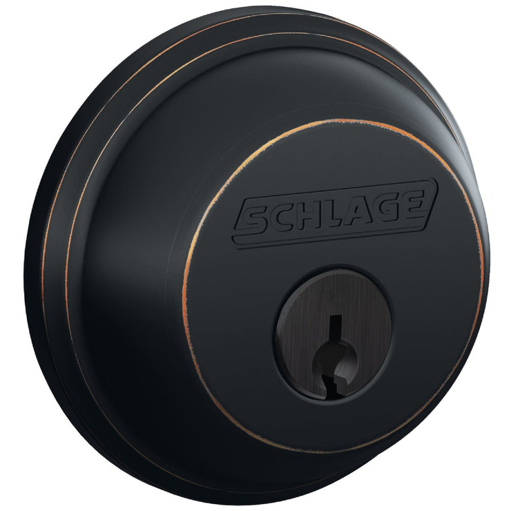 Schlage Aged Bronze Single Cylinder Deadbolt