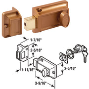 Defender Security Brass Night Lock Single Rim Deadlock