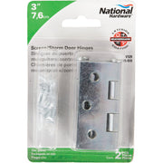 National 3 In. Square Corner Zinc Screen Door Hinge (2-Pack)