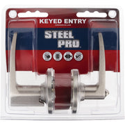 Steel Pro Brushed Nickel Entry Door Lever