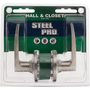 Steel Pro Brushed Nickel Straight Passage Door Lever