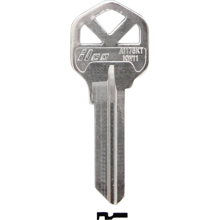 ILCO Kwikset Nickel Plated House Key, KW11 (10-Pack)