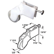 Prime-Line 1 In. x 1/2 In. Adjustable Nylon Screen Door Roller Assembly (2-Count)