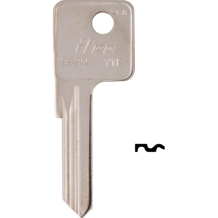 ILCO Yale Nickel Plated House Key, Y1E (10-Pack)