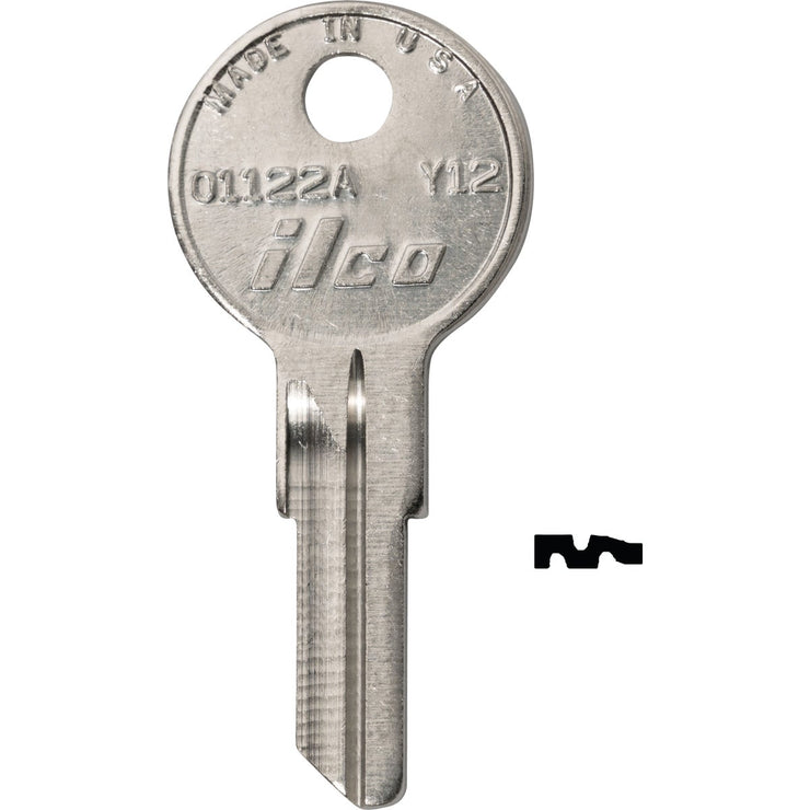 ILCO Yale Nickel Plated House Key, Y12 (10-Pack)