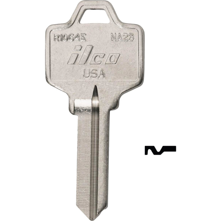 ILCO National Nickel Plated File Cabinet Key, NA6 (10-Pack)