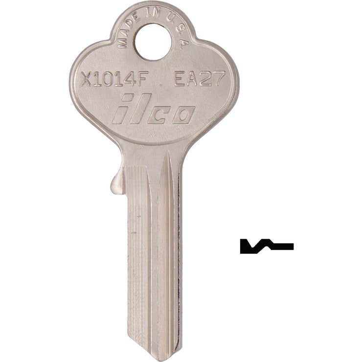 ILCO Eagle Lock Nickel Plated General Use Key, (10-Pack)