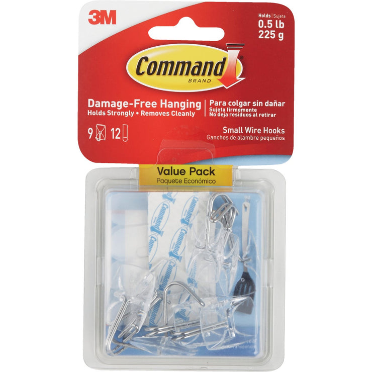 Command Clear Wire Adhesive Hook (9 Pack)