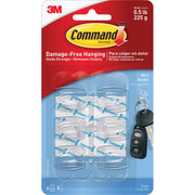 3M Command Clear Mini Adhesive Hook (6-Pack)