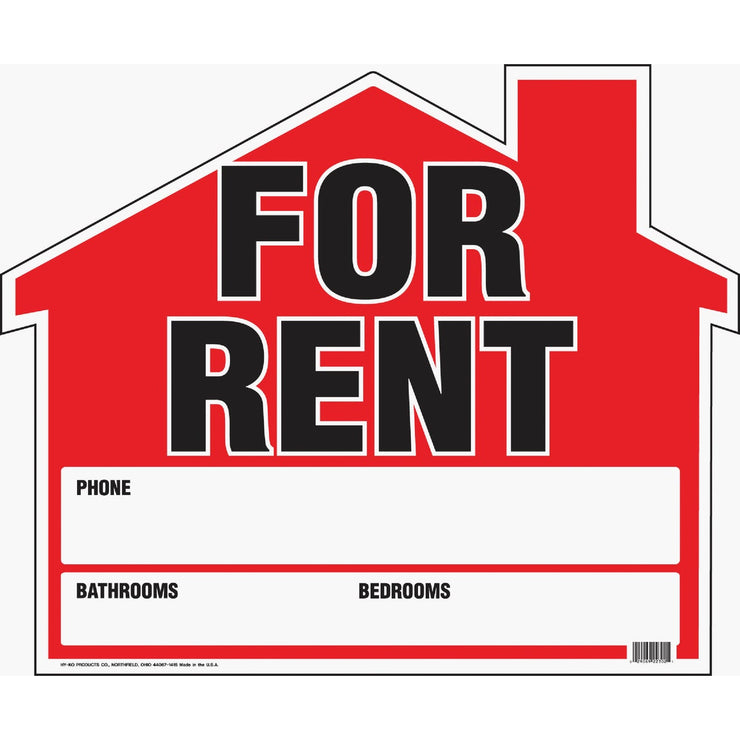 Hy-Ko Corrugated Plastic Sign, House For Rent