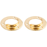 National 1-3/8 In. Steel Closet Rod Socket, Satin Brass (2-Pack)