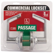 Tell Satin Chrome Passage Door Lever