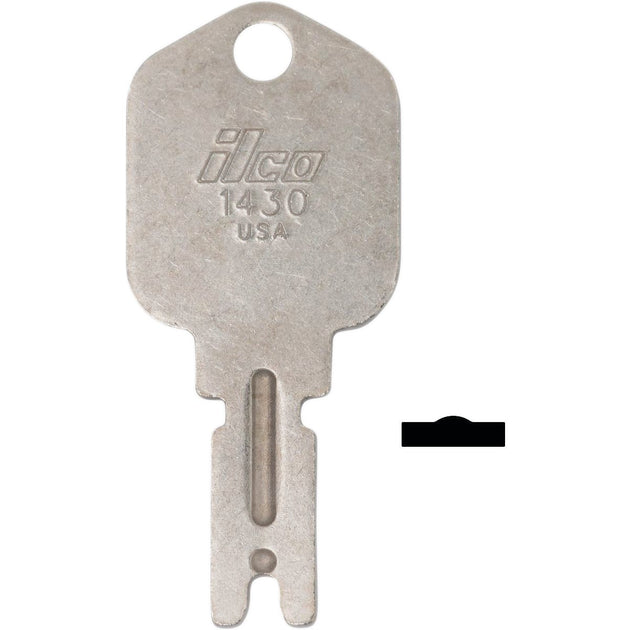 ILCO Clark Forklift Key Blank Hemlock Hardware