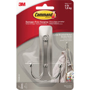 3M Command Large Brushed Nickel Double Hook