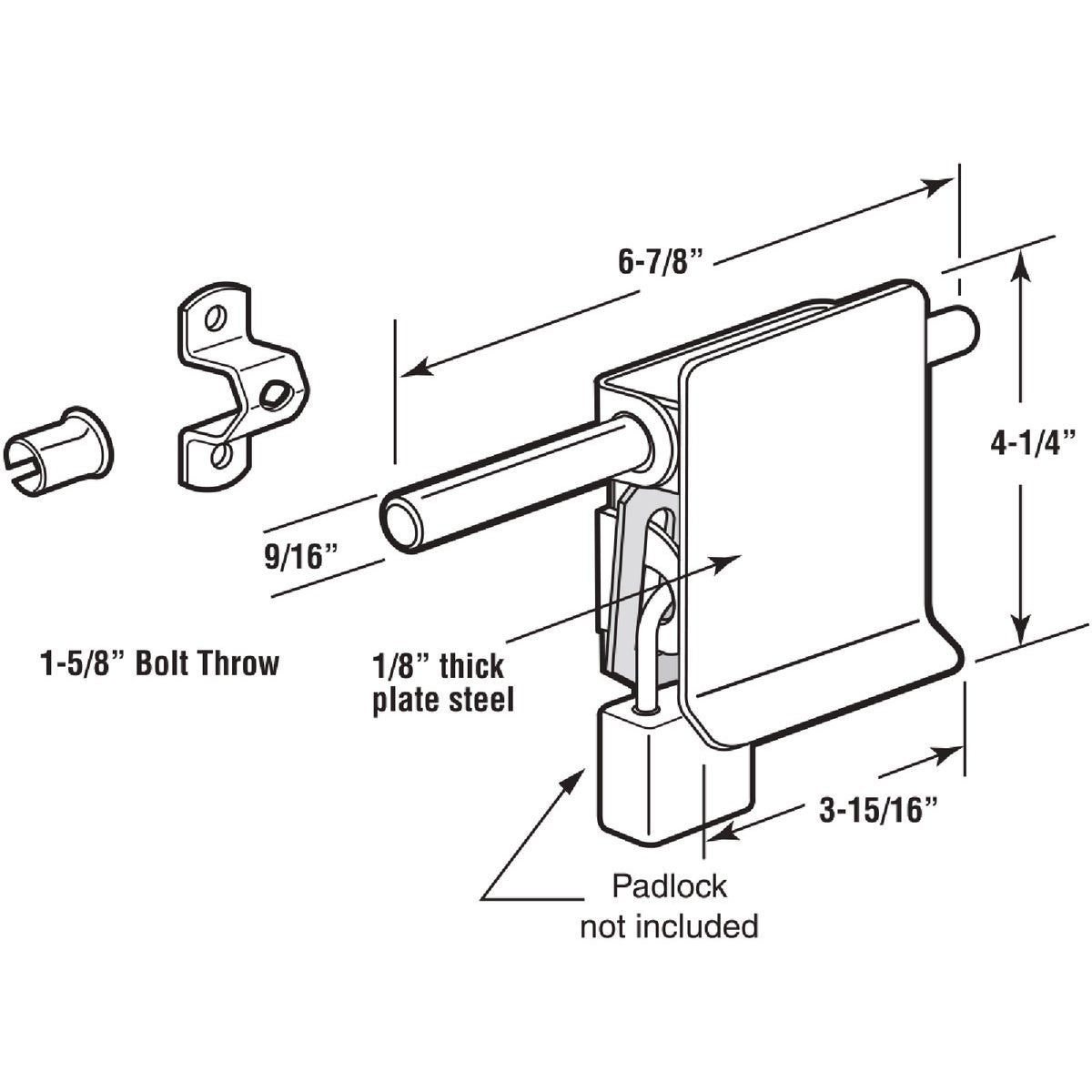 Prime-Line Tamper-Proof Garage & Shed Door Lock – Hemlock Hardware