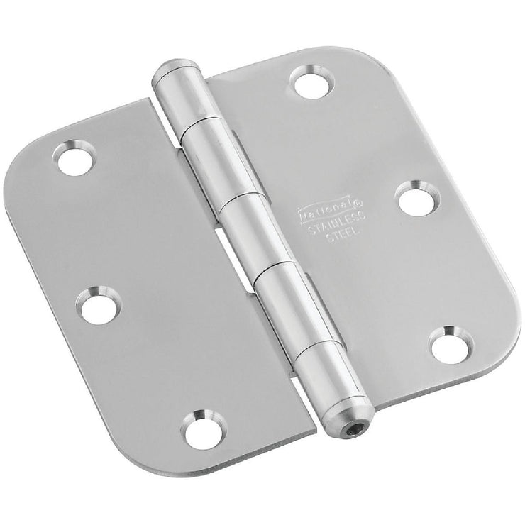 3-1/2 In. x 5/8 In. Radius Stainless Steel Door Hinge