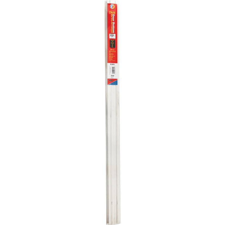 Do it 1.75 In. W. x 1.25 In. H. x 36 In. L. Silver Aluminum U-Shaped Door Bottom with Drip Cap