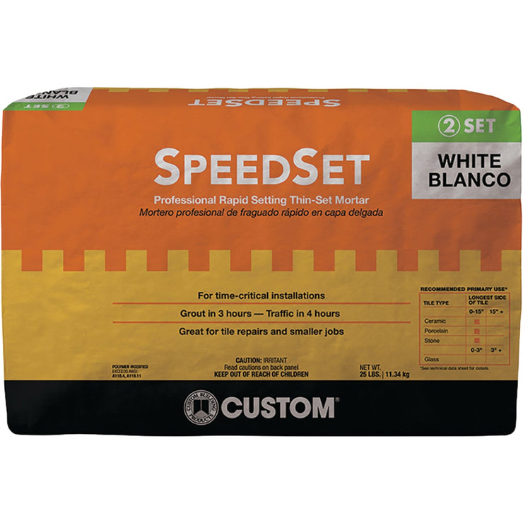 Custom Building Products 25 Lb. White SpeedSet Fortified Thin-Set Mortar