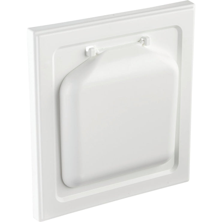 No-Pest 4 In. White Plastic Wide Mount Dryer Vent Hood