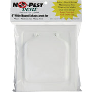 No-Pest 4 In. White Plastic Wide Mount Dryer Vent Hood