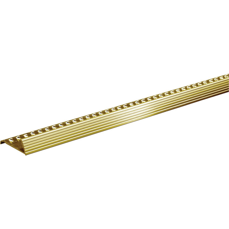 Do it Satin Gold Fluted 1-3/8 In. x 6 Ft. Carpet Clamdown with Teeth