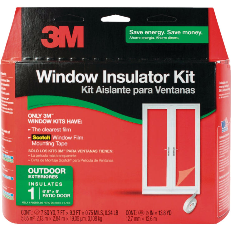 3M Outdoor Patio Door 84 In. x 112 In. Window Insulation Kit