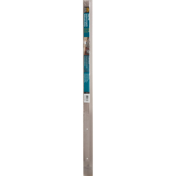 M-D Pewter Fluted 2 In. x 3 Ft. Aluminum Carpet Trim Bar, Extra Wide