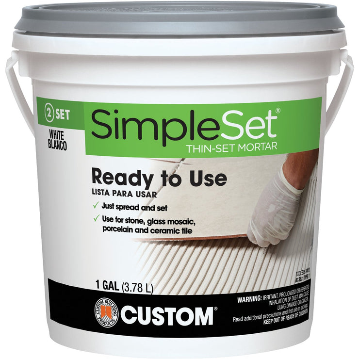 Custom Building Products SimpleSet Gallon White Pre-Mixed Thin-Set Mortar