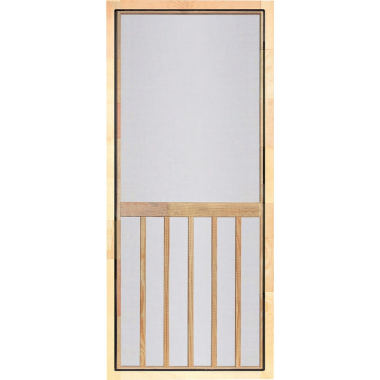 Screen Tight 5-Bar 36 In. W x 80 In. H x 1 In. Thick Natural Wood Screen Door Screen