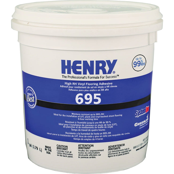 Henry 695 High RH Vinyl Floor Adhesive, 1 Gal.