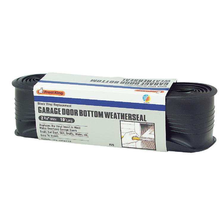 Frost King 2-3/4 In. x 10 Ft. Black Vinyl Bottom Garage Door Seal
