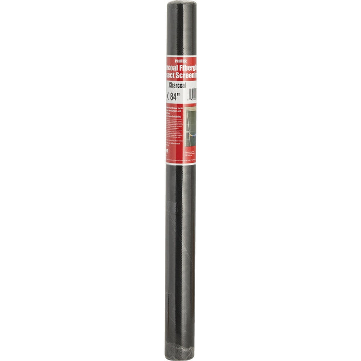 Phifer 24 In. x 84 In. Charcoal Fiberglass Screen Cloth Ready Rolls