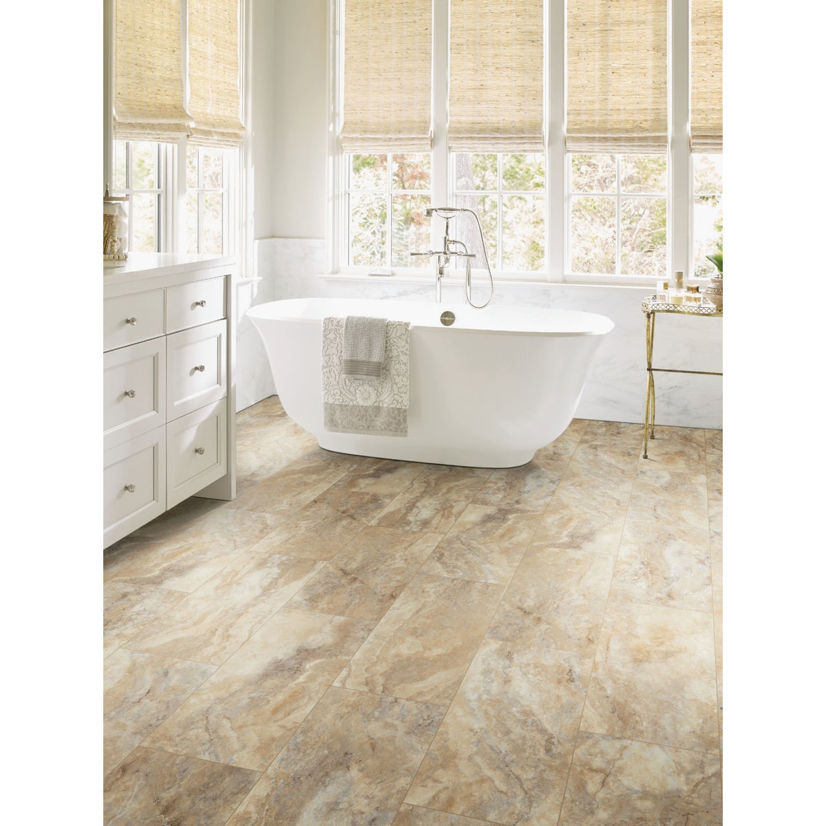 Floorte Pro Paragon Tile Plus Clay 12 In. x 24 In. Vinyl Floor Tile (1 ...