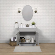 Zenith Zenna Home Cool Gray 30 In. W x 35 In. H x 18 In. D Shaker Vanity with White Cultured Marble Top