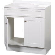 Zenith Zenna Home White 36 In. W x 35 In. H x 18 In. D Shaker Vanity with White Cultured Marble Top