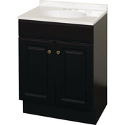 Zenith Zenna Home Espresso 24 In. W x 35 In. H x 18 In. D Vanity with White Cultured Marble Top