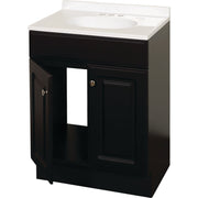 Zenith Zenna Home Espresso 24 In. W x 35 In. H x 18 In. D Vanity with White Cultured Marble Top