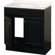 Zenith Zenna Home Espresso 30 In. W x 35 In. H x 18 In. D Vanity with White Cultured Marble Top