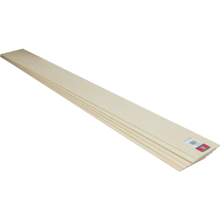 Midwest Products 3/32 In. x 3 In. x 3 Ft. Basswood Board