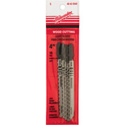 Milwaukee T-Shank 4 In. x 10 TPI High Carbon Steel Jig Saw Blade, Wood Cutting (5-Pack)