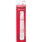 Milwaukee T-Shank 5-1/4 In. x 14 TPI Bi-Metal Jig Saw Blade, Metal Cutting (5-Pack)