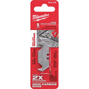 Milwaukee 2-Ended Hook 1-7/8 In. Utility Knife Blade (5-Pack)