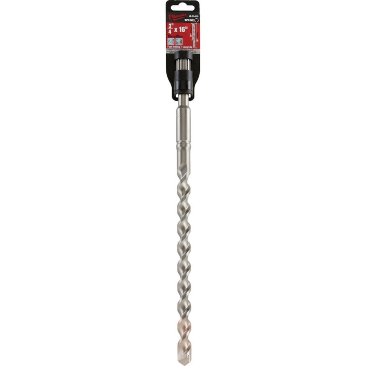 Milwaukee Spline 3/4 In. x 16 In. 2-Cutter Rotary Hammer Drill Bit
