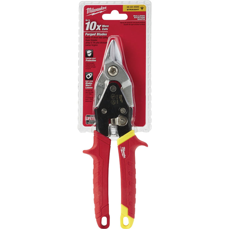Milwaukee 9-3/4 In. Bulldog Aviation Straight Snips