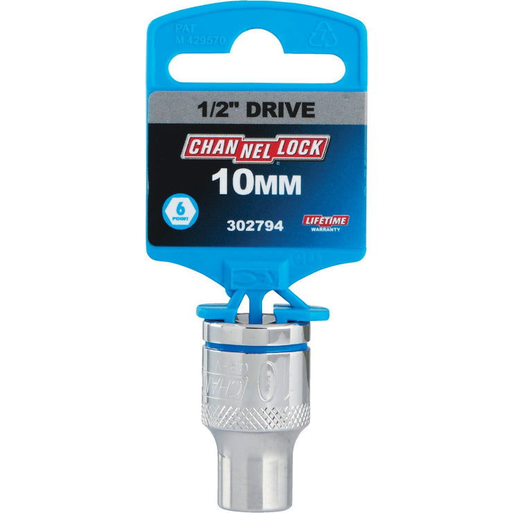 Channellock 1/2 In. Drive 10 mm 6-Point Shallow Metric Socket