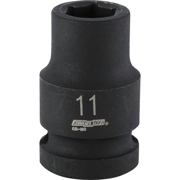 Channellock 1/2 In. Drive 11 mm 6-Point Shallow Metric Impact Socket